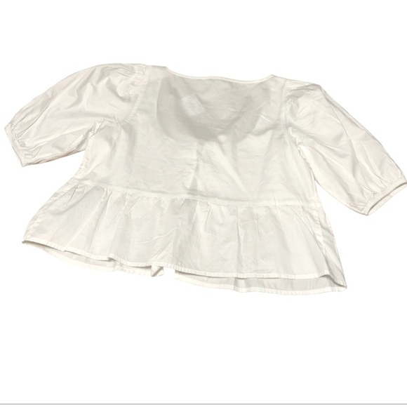 New American Eagle Outfitters Puff Sleeve Tie Blouse size S - Picture 5 of 6